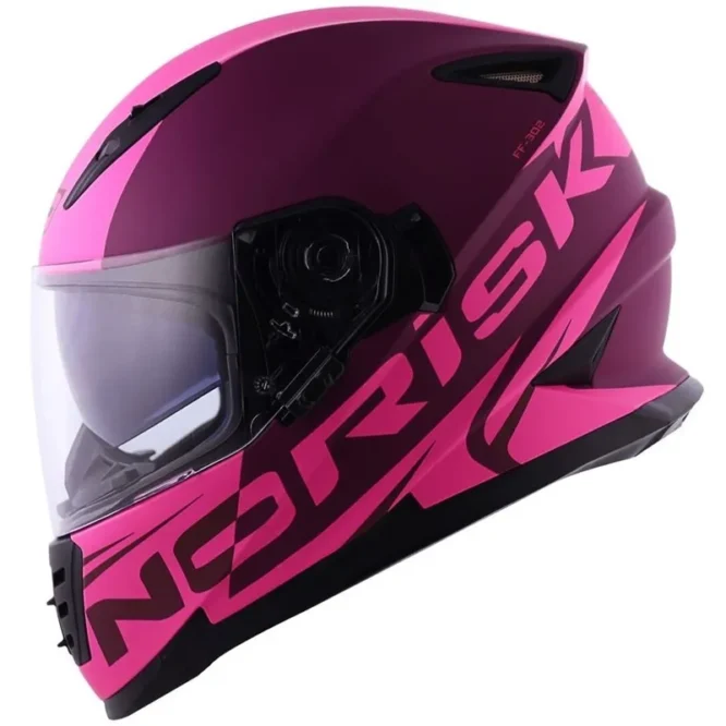 Capacete Norisk FF302 Manty Roxo/Rosa (Viseira Solar)